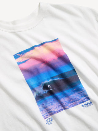 Camiseta holgada de manga corta con cuello redondo.
