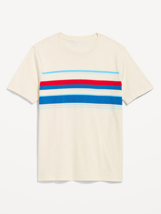 Camiseta Manga Corta con Detalle de Rayas
