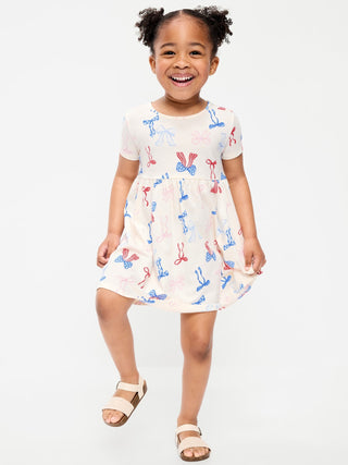 Vestido Manga Corta Estampado Floral, Bebé