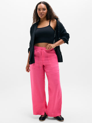 Retreat Linen High Rise Wide Leg Pant