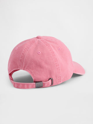 Gorra de béisbol con logo lavado.