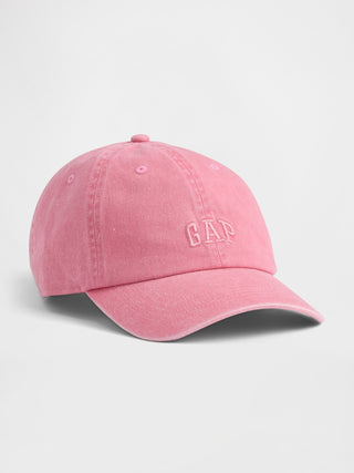 Gorra de béisbol con logo lavado.