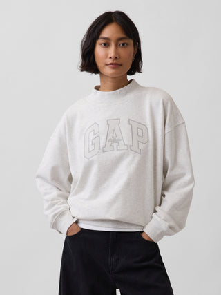 Sudadera extragrande con logo y cuello alto de felpa VintageSoft.