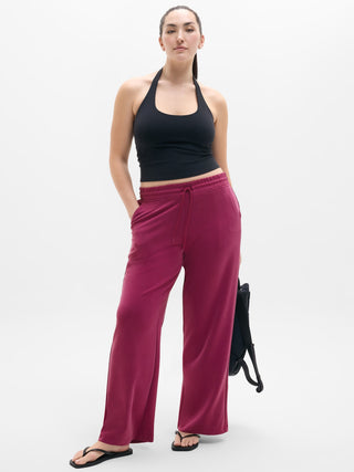 Pantalón Recto Talle Medio con Bolsillos