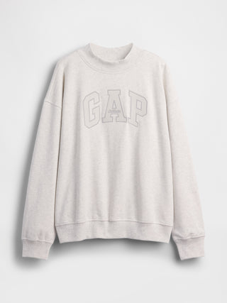 Sudadera extragrande con logo y cuello alto de felpa VintageSoft.