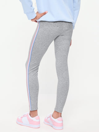 Leggings con ribete de arcoíris para niñas.
