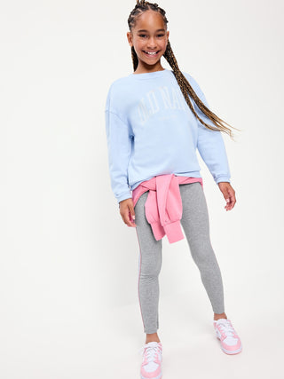 Leggings con ribete de arcoíris para niñas.