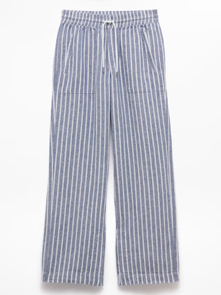 Pantalón Ancho Talle Alto de Lino