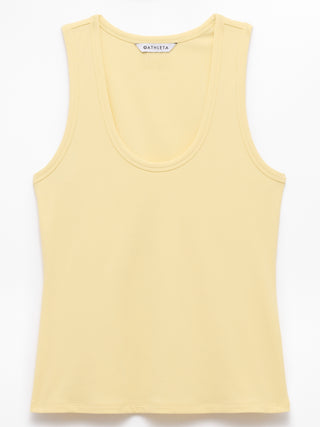Camiseta sin Mangas con Tejido Canalé