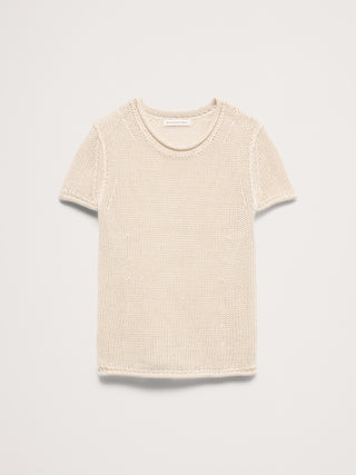 Camiseta tipo suéter de lino Heirloom.