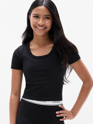 Camiseta Deportiva Cuello Redondo Canalé, Niña