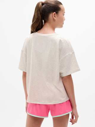 Camiseta Holgada con Detalle Gráfico, Niña
