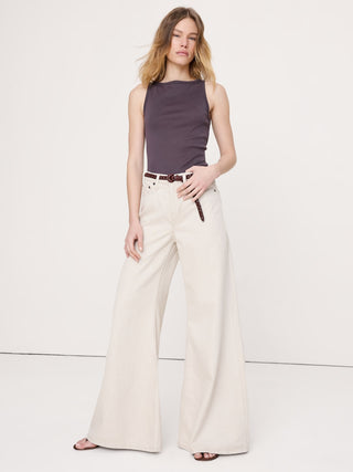 Fitted Sleeveless Cotton Top