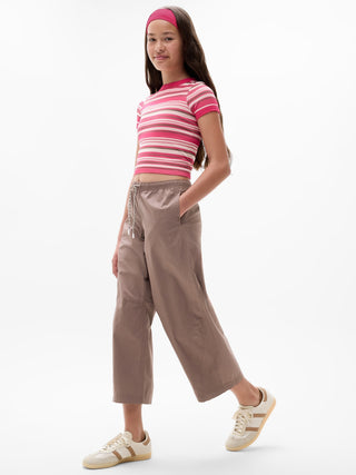 Pantalón de barril tejido para niña Athleta.