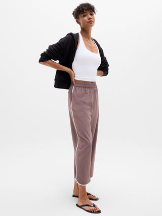 Pantalón Crop Talle Alto Detalle Raya