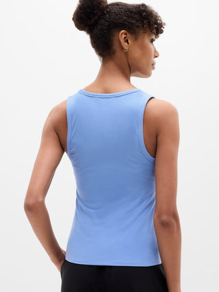 Camiseta sin mangas de canalé exclusiva.