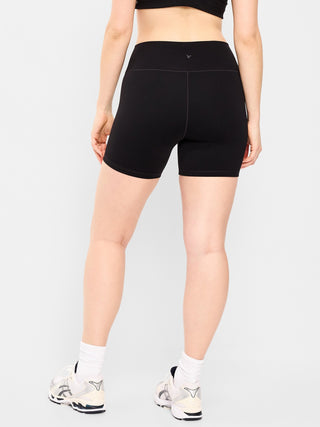 Shorts ciclistas StudioSmooth de talle alto, entrepierna de 6 pulgadas.