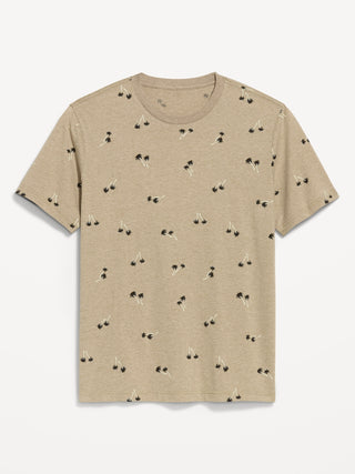 Camiseta Manga Corta de Algodón con Estampado