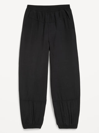 High-Waisted Crinkled Harem Pants for Girls.