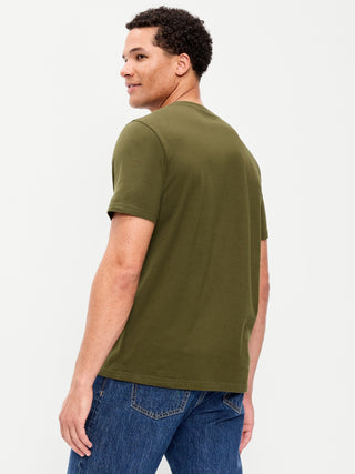Camiseta Manga Corta Cuello Redondo de Algodón