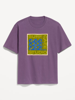 Camiseta gráfica pesada.