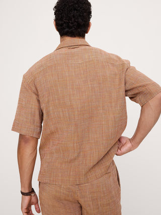 Short-Sleeve Cotton Shirt with Pockets