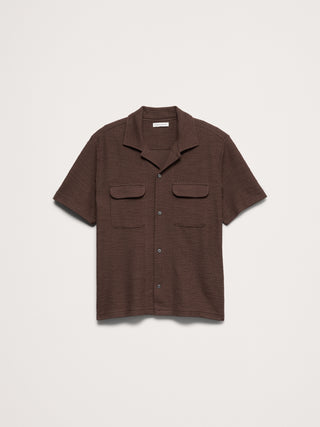 Camisa Resort de punto texturizado.