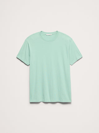Camiseta ligera de algodón con cuello redondo.