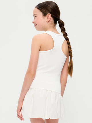 Fitted Seamless Ribbed Racerback Performance Top for Girls.