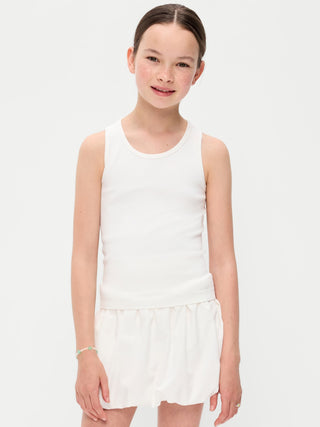 Fitted Seamless Ribbed Racerback Performance Top for Girls.