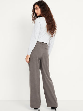 Extra High-Waisted Taylor Wide-Leg Trouser Pants.