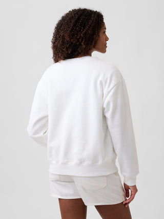 Sudadera Oversized Cuello Redondo con Logo