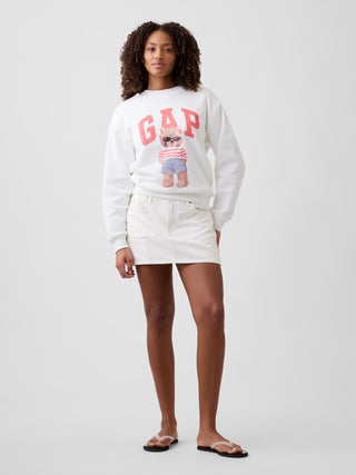 Sudadera Oversized Cuello Redondo con Logo