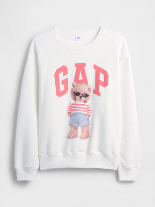 Sudadera Oversized Cuello Redondo con Logo