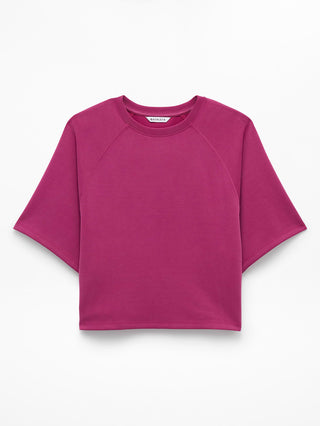 Camiseta Oversized Manga Corta Detalle Acanalado