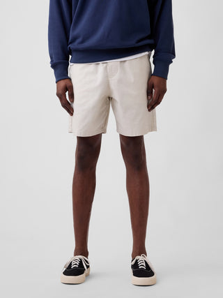 Shorts fáciles de sarga de 7".