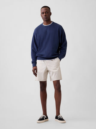 Shorts fáciles de sarga de 7".