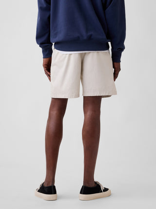 Shorts fáciles de sarga de 7".