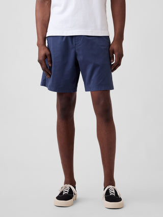Shorts fáciles de sarga de 7".