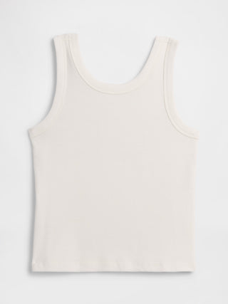 Camiseta sin mangas de canalé para niños.
