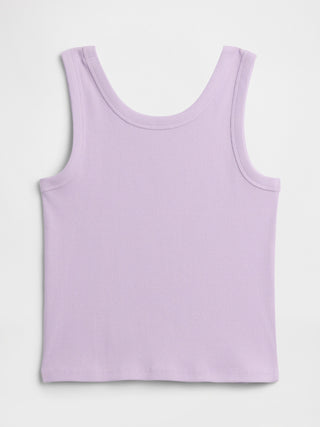 Camiseta sin mangas de canalé para niños.