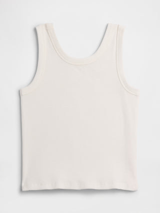 Camiseta sin mangas de canalé para niños.