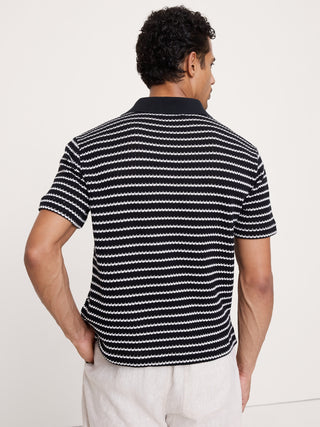 Polo a rayas con cuello Johnny.