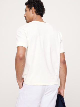Camiseta henley flameada de algodón Heritage.
