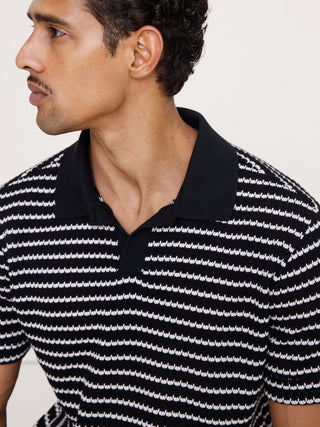 Polo a rayas con cuello Johnny.