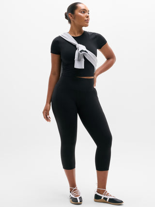 Legging Capri Talle Alto con Bolsillos