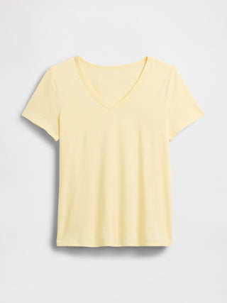 Camiseta Manga Corta Cuello V de Algodón