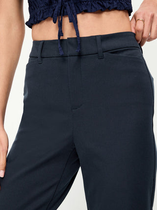 Pantalón Recto Talle Alto con Bolsillos