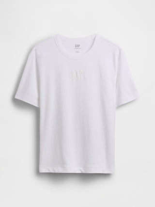 Camiseta con logo relajado de peso pesado para adulto.