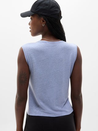 Camiseta sin Mangas de Lino
